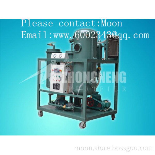 Used vacuum turbine oil filtration system,water and moisture reduction unit
